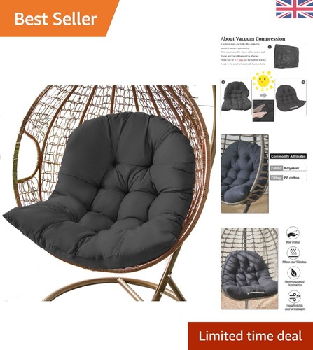 Luxury black egg chair - black, cushion